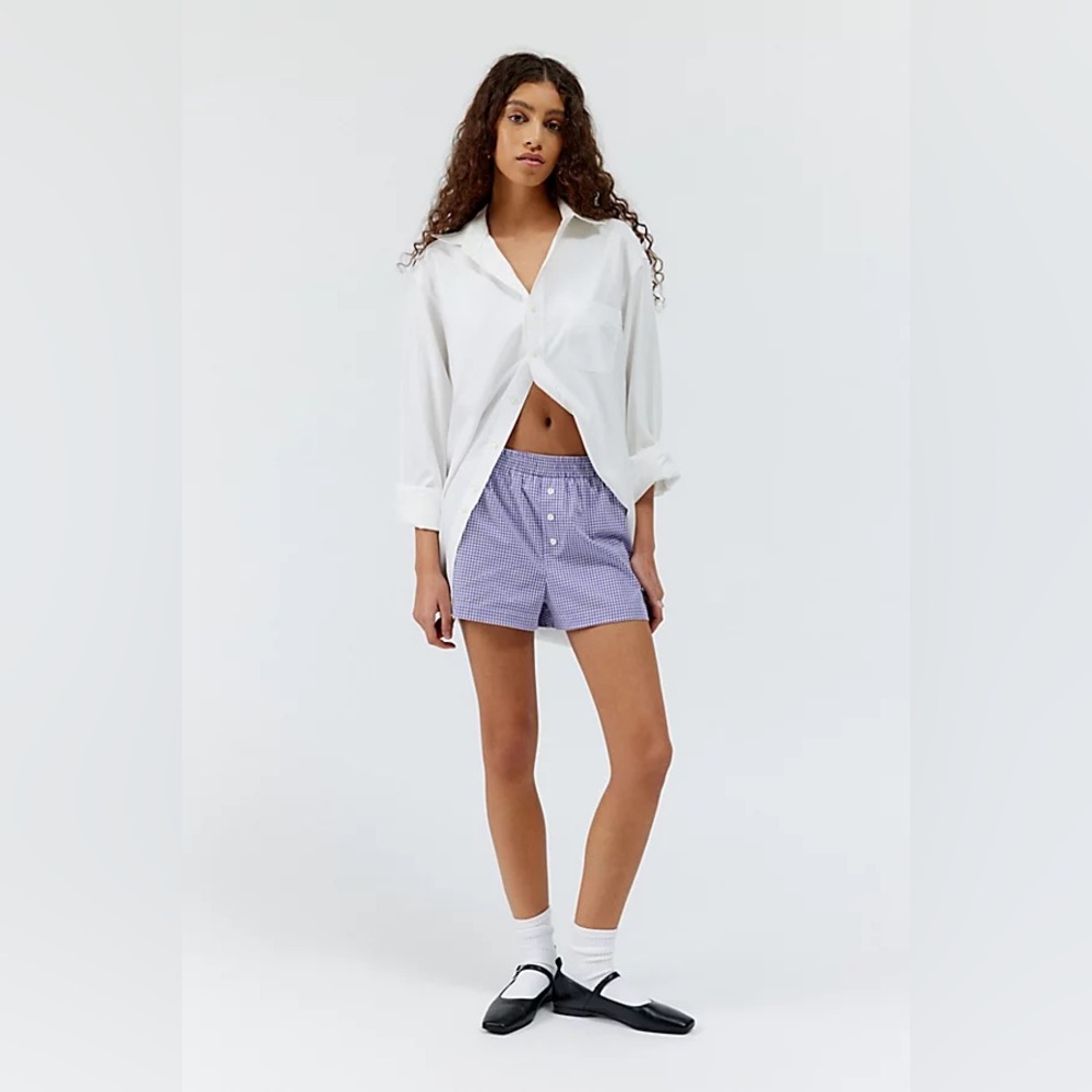Urban Renewal Remnants Made In LA plaid checker Button Front Boxer Short medium